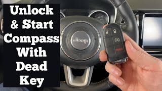 How to Unlock amp Start A 2018  2023 Jeep Compass With A Dead Bad Broken Remote Key Fob Or Battery [upl. by Lothaire]