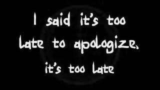 Timbaland  Apologize ft OneRepublic Lyrics [upl. by Aivilys687]