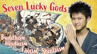 The 7 Lucky Gods in Japan from Hinduism Buddhism Taoism Shintoism [upl. by Nailil]