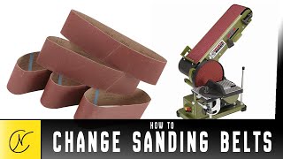 Changing the Sanding Belt  Harbor Freight Belt Disc Sander [upl. by Eanerb542]