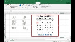 How to Add Date Picker Calendar Drop Down in MS Excel Easy [upl. by Akila]