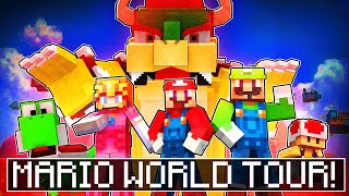 Our Minecraft SUPER MARIO World Map Tour  Minecraft Super Mario  200 [upl. by Malchy387]