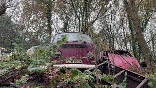 Car graveyard with over 30 cars and vans there was some rare vehicles left on this site [upl. by Sayles]