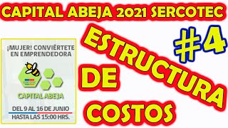 🐝 Capital Abeja Sercotec 2021 👩 Cómo postular a SERCOTEC 2021  ESTRUCTURA DE COSTOS  PARTE 4 🐝 [upl. by Morehouse]