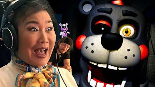 My Mom Plays Five Nights at Freddys Pizzeria Simulator [upl. by Ecyrb925]