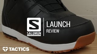 Salomon Launch 2018 Snowboard Boot Review  Tactics [upl. by Ahsika]