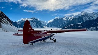 Flying Denali National Park with a Beautiful Glacier Landing ￼ [upl. by Chem]