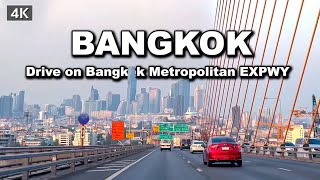 【🇹🇭 4K】Evening Drive on Bangkok Metropolitan Expressway Thailand 2022 [upl. by Riamo819]