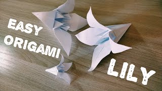 Easy Origami Lily Flower [upl. by Geller179]