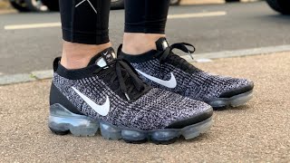 Nike Air VaporMax FlyKnit 3 “Oreo” BlackMetallic SilverWhite [upl. by Otinauj]