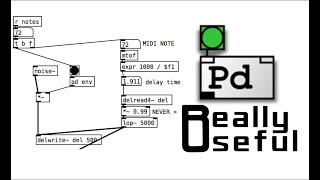 PureData tutorials  rich synthesis 8  Plucked String [upl. by Balmuth136]