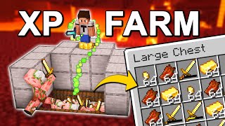 EASIEST Nether XP Farm in Minecraft 121 Tutorial [upl. by Rajiv]