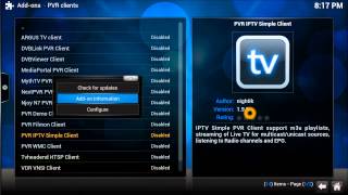 Brand New PVR IPTV SImple Client link for XBMC KODI 2015  Feb 2015 Link [upl. by Janus]