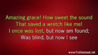 Amazing Grace Hymn D Instrumental w Lyrics [upl. by Tabbi]