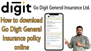 How to download Go Digit General Insurance policy copy online in just 1 minute  Hindi [upl. by Newg218]