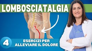 4 Esercizi per attenuare il dolore causato dalla Lombosciatalgia [upl. by Sacrod]