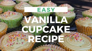 EASY VANILLA CUPCAKE RECIPE  BAKING FOR BEGINNERS  LELLYANNE [upl. by Janeva727]