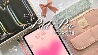  ipad pro 11quot m4 unboxing  apple pencil pro  accessories  2024  chill 🧊 aesthetic  paulayt [upl. by Romeu]