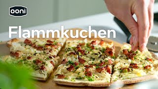 How To Make Flammkuchen Flatbread Pizza  Recipe  Ooni Pizza Ovens [upl. by Fayette]