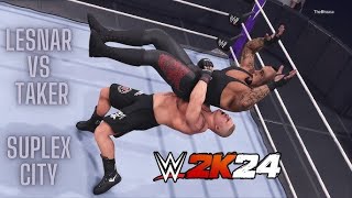 Brock Lesnar Vs Undertaker wwe2k14 [upl. by Cressler351]