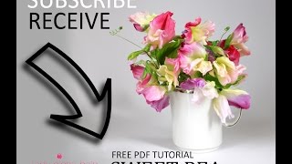 DIY silk flowers  Sweet Peas [upl. by Hayton525]