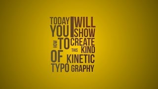 Kinetic Typography In After Effects Tutorial [upl. by Hallam]