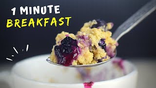 HEALTHY BLUEBERRY MUFFIN that I made in a mug with oats 1minute breakfast [upl. by Belmonte10]