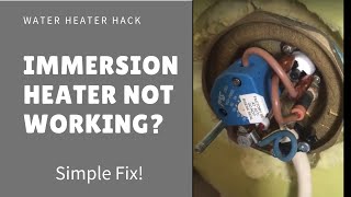 IMMERSION HEATER STOPPED WORKING Simple fix for water heater problems shorts [upl. by Doro]