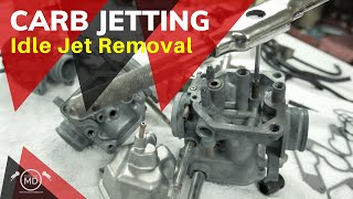 Carburetor Jetting Idle Jet Removal [upl. by Aicnelev]