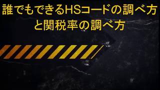 誰でもできるHSコードと関税率の調べ方 [upl. by Deenya]