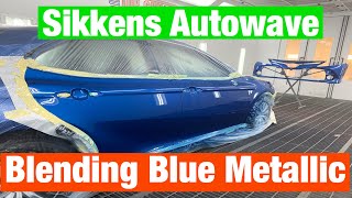 Spraying amp Blending Blue Metallic with Sikkens Autowave [upl. by Nadbus]