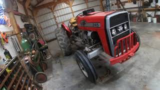 Massey Ferguson 245 orchard model Battery charging trouble new tires road time [upl. by Hayman397]