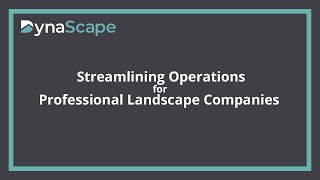 DynaScape Software  Streamlining Operations for Professional Landscape Companies [upl. by Esilehs]