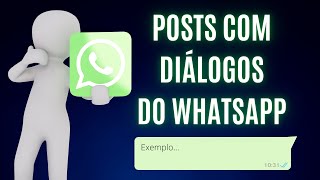 POST com MENSAGEM do WHATSAPP no CANVA  TUTORIAL [upl. by Tamsky]