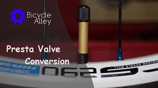 How To Convert A Presta Valve Rim To Use A Schrader Valve Type Tube [upl. by Acirtap]