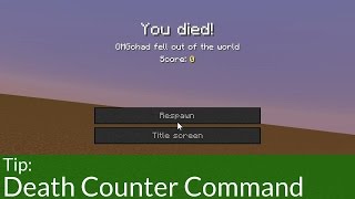 How To Setup a Death Counter in Minecraft [upl. by Aneloaup]