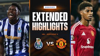 Porto vs Man United Extended Highlights  UEL League Phase MD 2  CBS Sports Golazo  Europe [upl. by Nylrebmik]