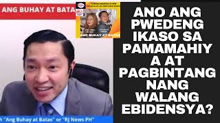 ANO ANG PWEDENG IKASO SA PAMAMAHIYA AT PAGBINTANG NANG WALANG EBIDENSYA [upl. by Alemrac]