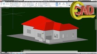 3D HOUSE MODELING IN AutoCAD [upl. by Merari540]