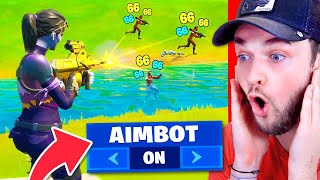 Fortnite PRO turns on AIMBOT CRAZY [upl. by Yeorgi]