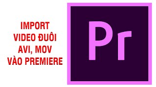 Cách Import File AVI MOV vào Premiere Pro hướng dẫn chuyển đuôi đuôi video AVI MOV sang MP4 [upl. by Poole]