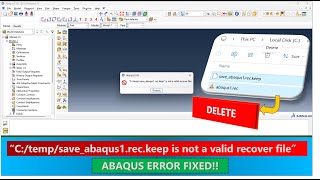 How to Fix quotsaveabaqus1reckeep is not a valid recover filequot Error in Abaqus 2023 [upl. by Kellyn]