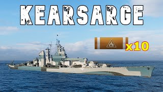 World of WarShips Kearsarge  3 Kills 263K Damage [upl. by Aniled]