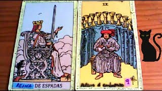 Combinaciones tarot con la REINA de ESPADAS  ARCANOS MENORES DE COPAS Por TARA [upl. by Clio]