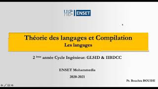 4 Théories des langages et Compilation  Les langages [upl. by Dorie]