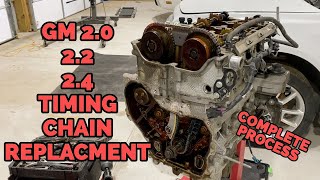 GM 20 22 24 Timing Chain Replacement for Malibu Cobalt G5 G6 HHR ION Aura Vue  Complete [upl. by Eisdnil]