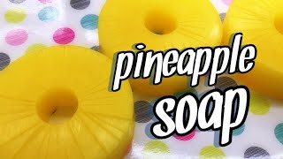 EASY PINEAPPLE SOAP MAKING  DIY FRUITS SOAP  EASY MELT AND POUR IDEAS [upl. by Woodward805]