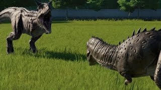 Carnotaurus VS Majungasaurus  Jurassic World Evolution [upl. by Keung]