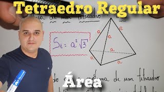 Área do tetraedro regular [upl. by Rabma16]