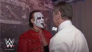 WWE Network See what went on backstage between Triple H Sting and Mr McMahon on WrestleMania 24 [upl. by Ivana]